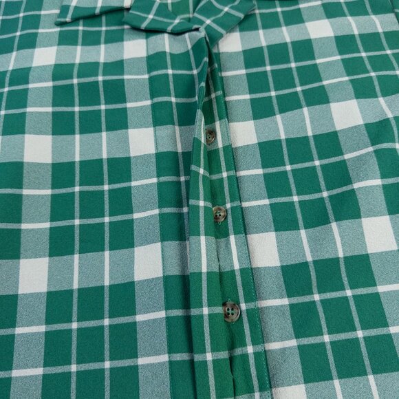 EUC $595 MM6 Maison Margiela Oversized Green Check Boxy Top IT 40 US 4 - Picture 3 of 7